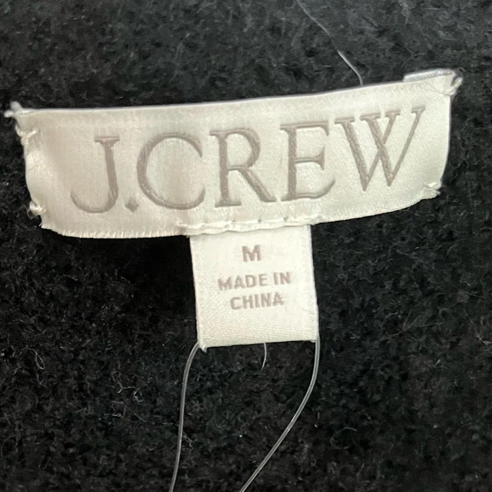 J Crew Odette Black Jacket Sweater Jewel Accents Wool Alpaca Blend Medium NWT - Picture 3 of 14